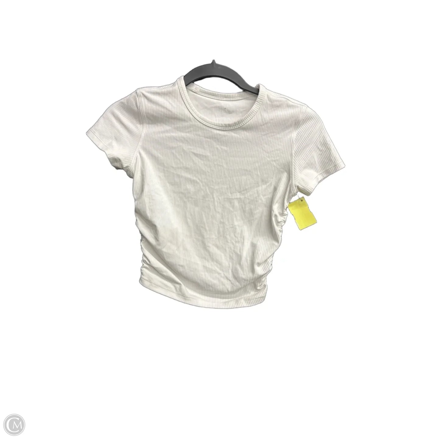 Athletic Top Short Sleeve By Lululemon In White, Size: S