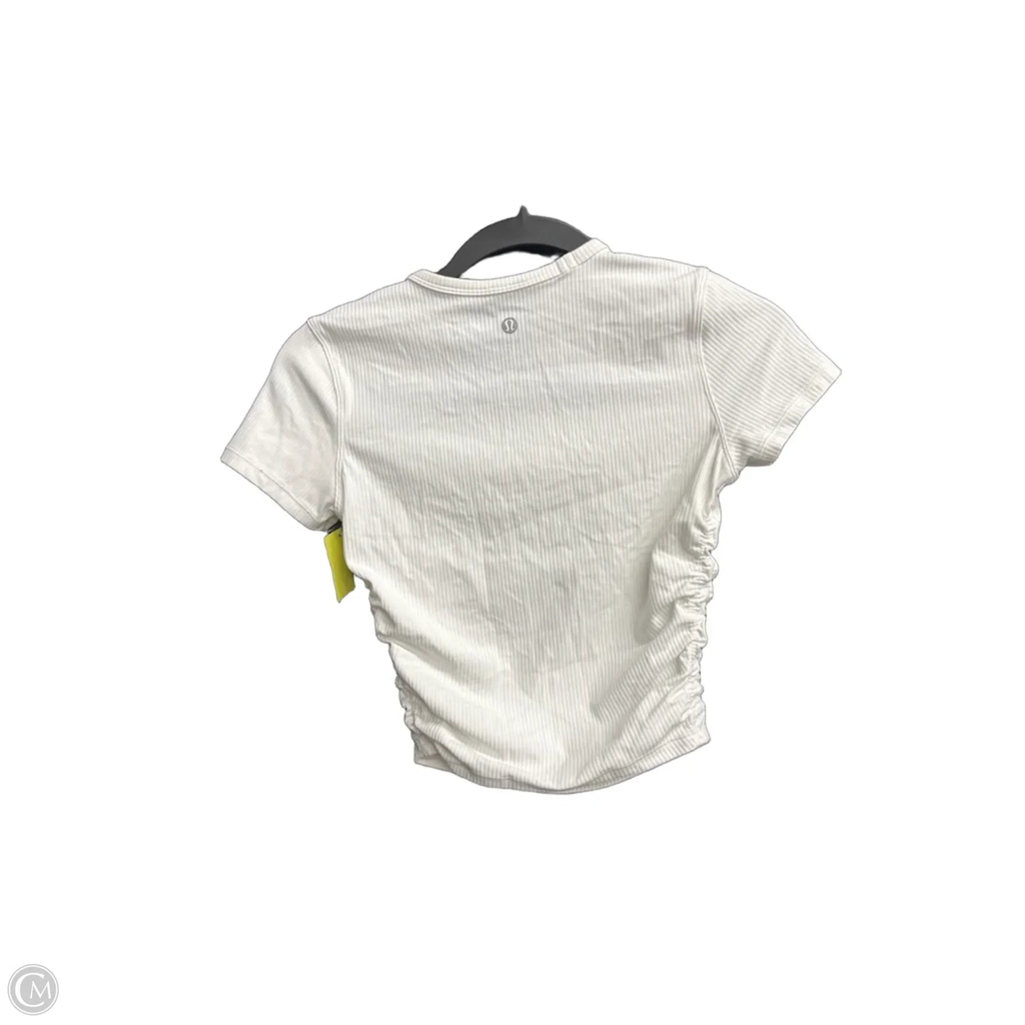 Athletic Top Short Sleeve By Lululemon In White, Size: S