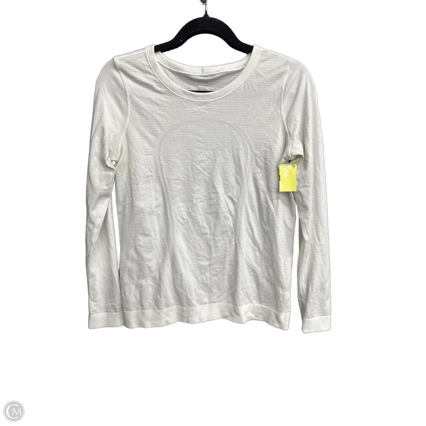 Athletic Top Long Sleeve Crewneck By Lululemon In White, Size: S