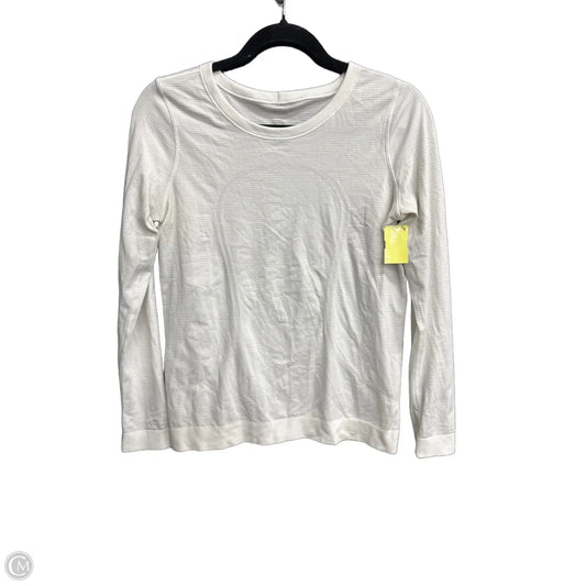 Athletic Top Long Sleeve Crewneck By Lululemon In White, Size: S