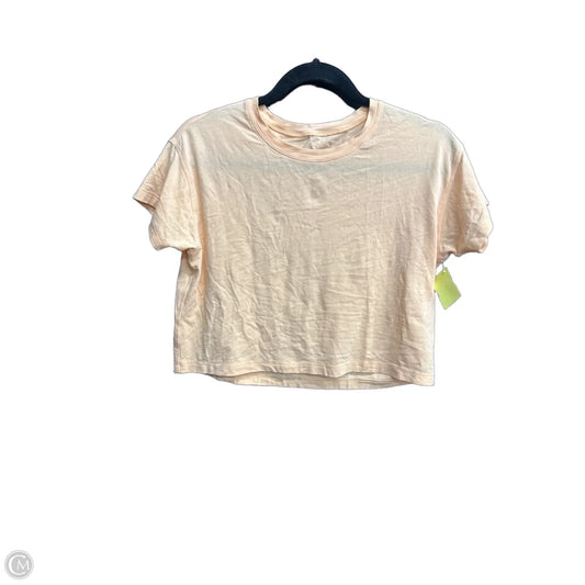 Athletic Top Short Sleeve By Lululemon In Orange, Size: S