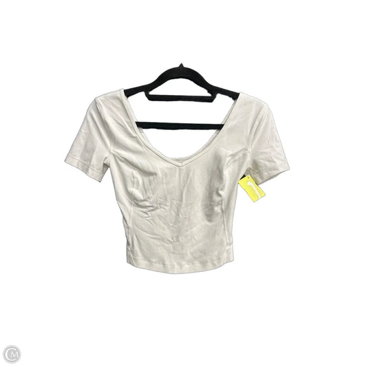Athletic Top Short Sleeve By Lululemon In White, Size: 2