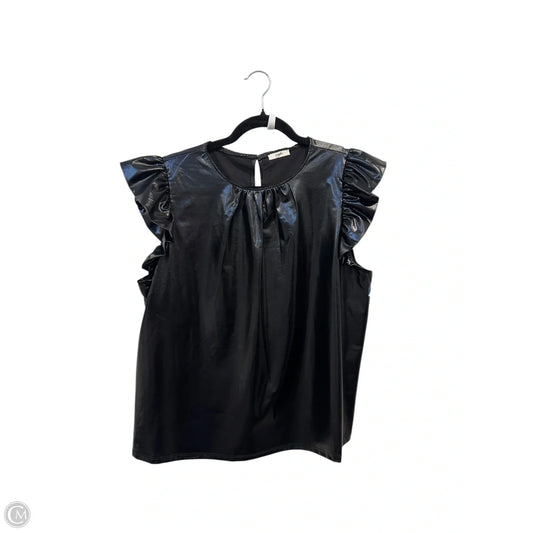 Top Sleeveless By Jodifl In Black, Size: L