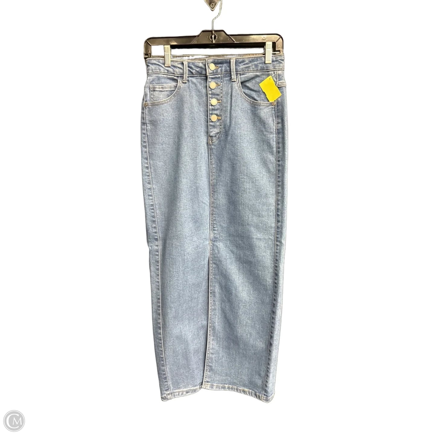 Skirt Maxi By Oat In Blue Denim, Size: 2