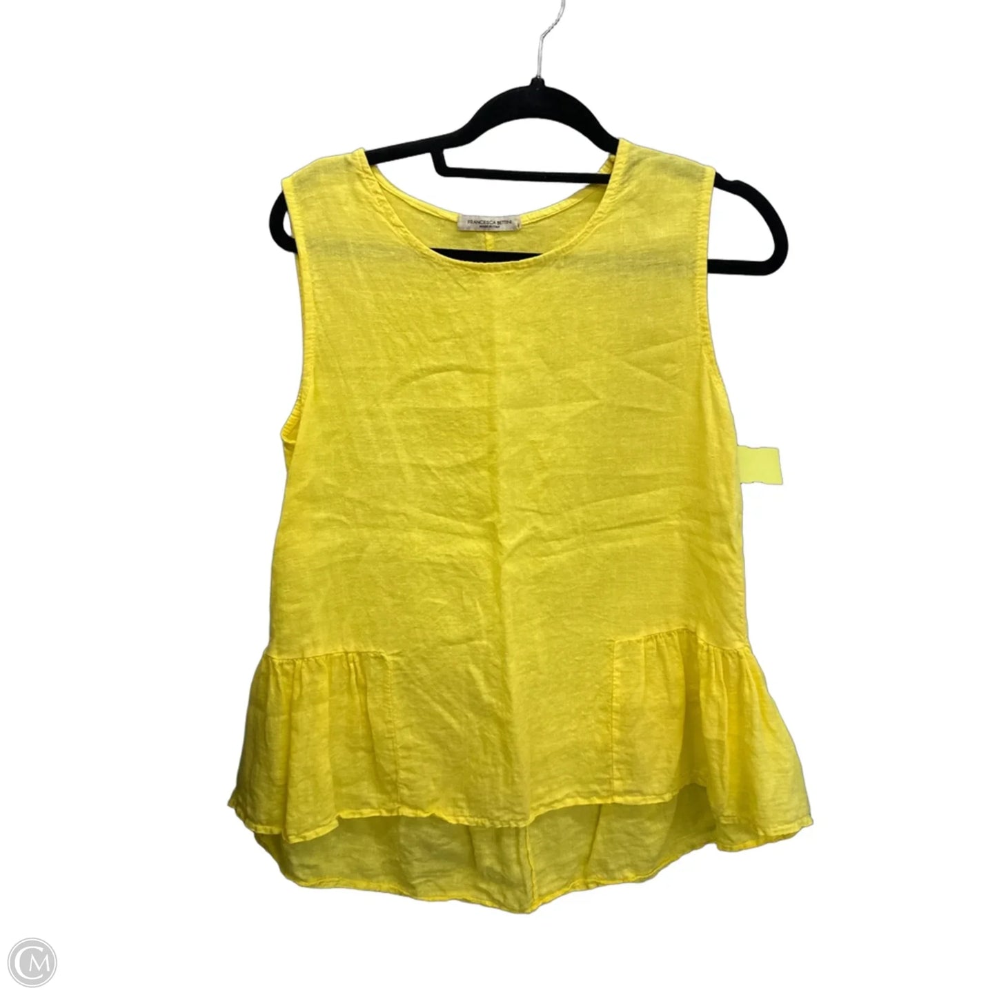 Top Sleeveless By Clothes Mentor In Yellow, Size: S