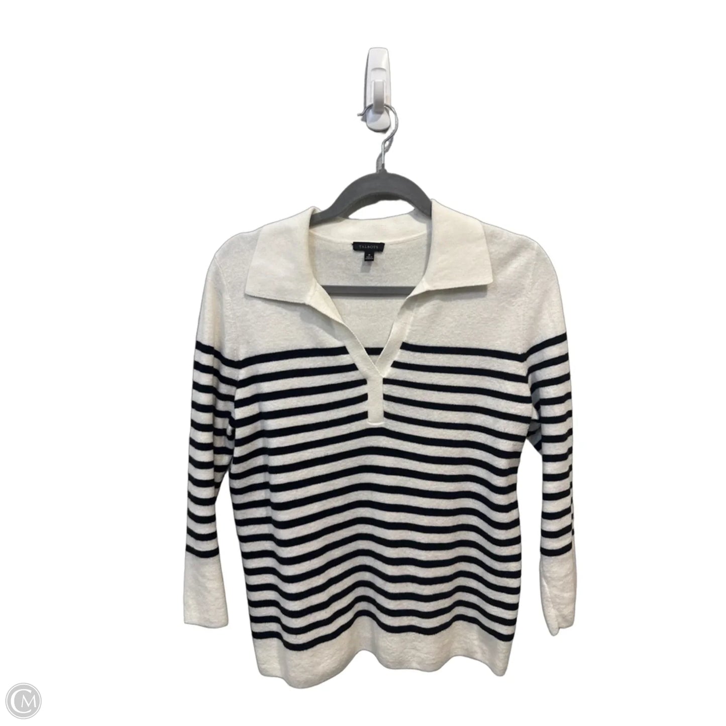 Sweater By Talbots In Striped Pattern, Size: M