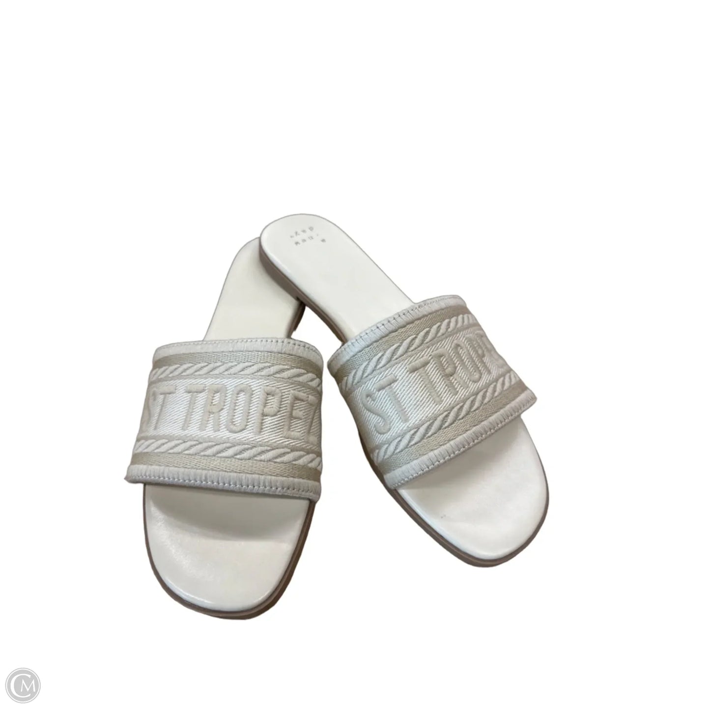Sandals Flats By A New Day In Cream & White, Size: 8.5