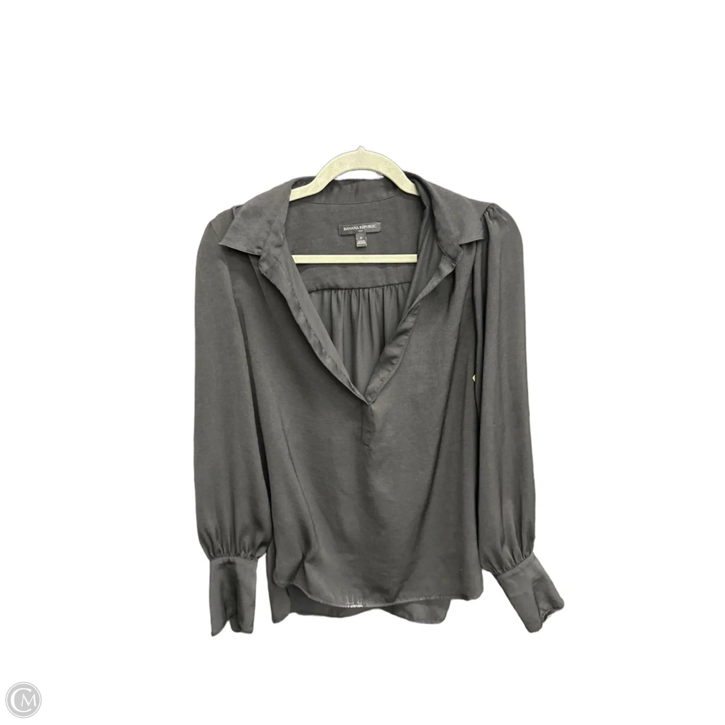 Blouse Long Sleeve By Banana Republic In Black, Size: S
