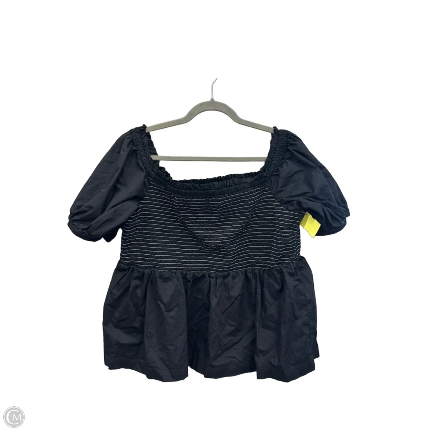 Blouse Short Sleeve By Old Navy In Black, Size: Xxl
