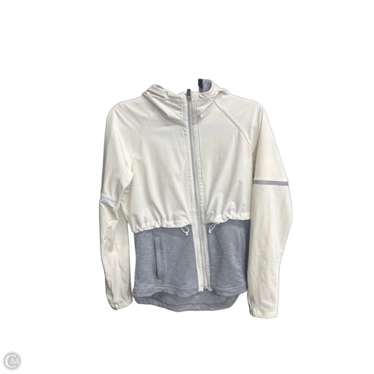Athletic Jacket By Athleta In Grey & White, Size: S