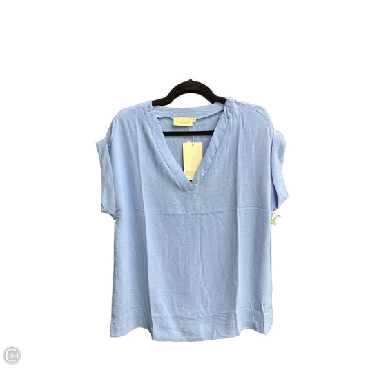 Blouse Short Sleeve By Ninexis In Blue, Size: S