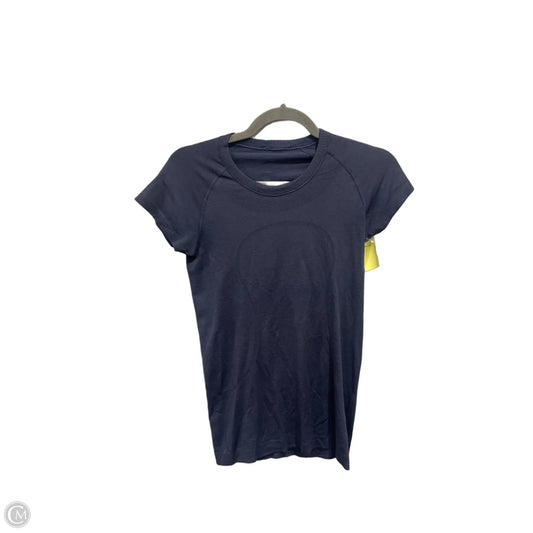 Athletic Top Short Sleeve By Lululemon In Blue, Size: S