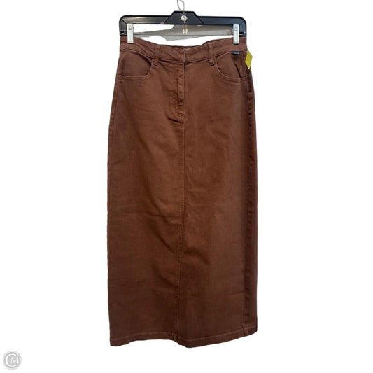 Skirt Maxi By Cello In Brown Denim, Size: S