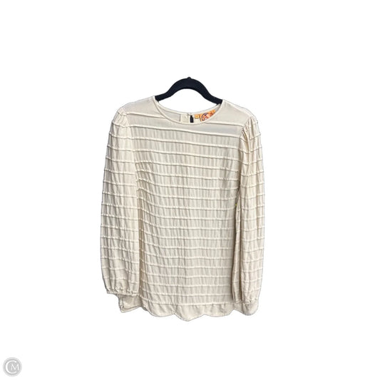 Blouse Designer By Tory Burch In Beige, Size: L