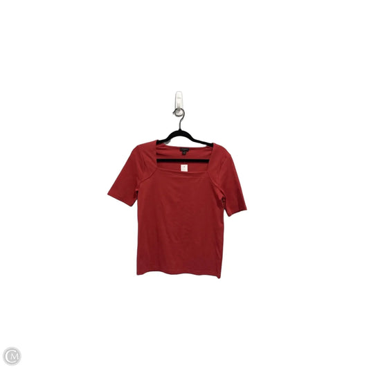 Top Short Sleeve By Ann Taylor In Red, Size: M