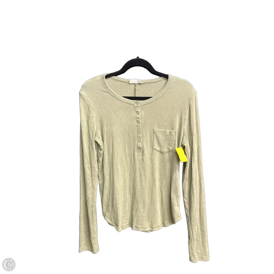 Top Long Sleeve Basic By New In In Green, Size: L
