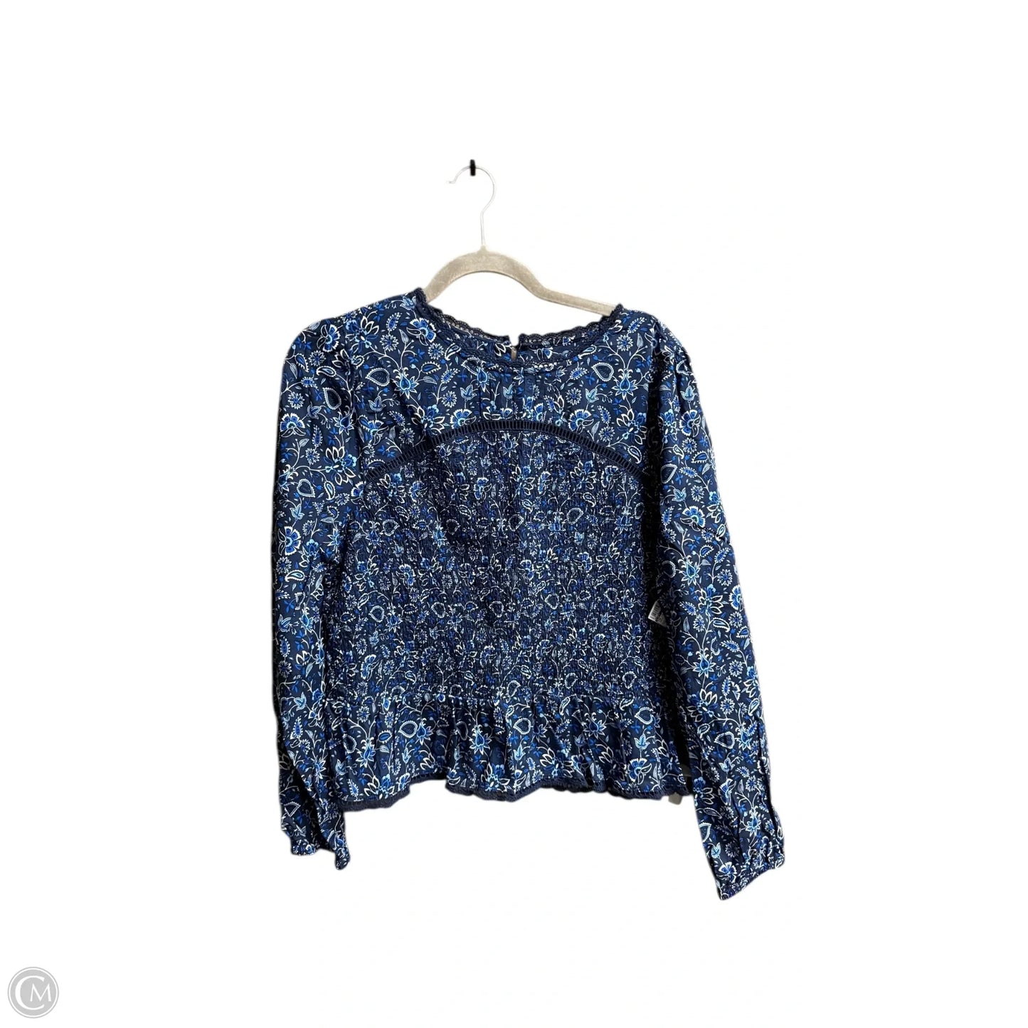 Top Long Sleeve By Loft In Navy, Size: L