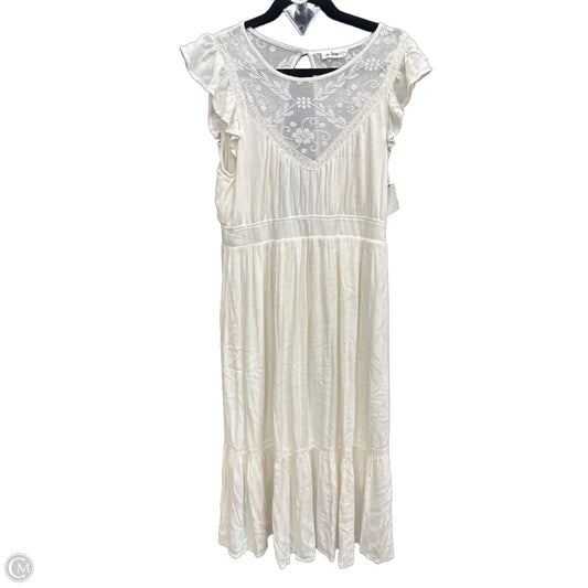 Dress Casual Maxi By In Loom In Cream, Size: M