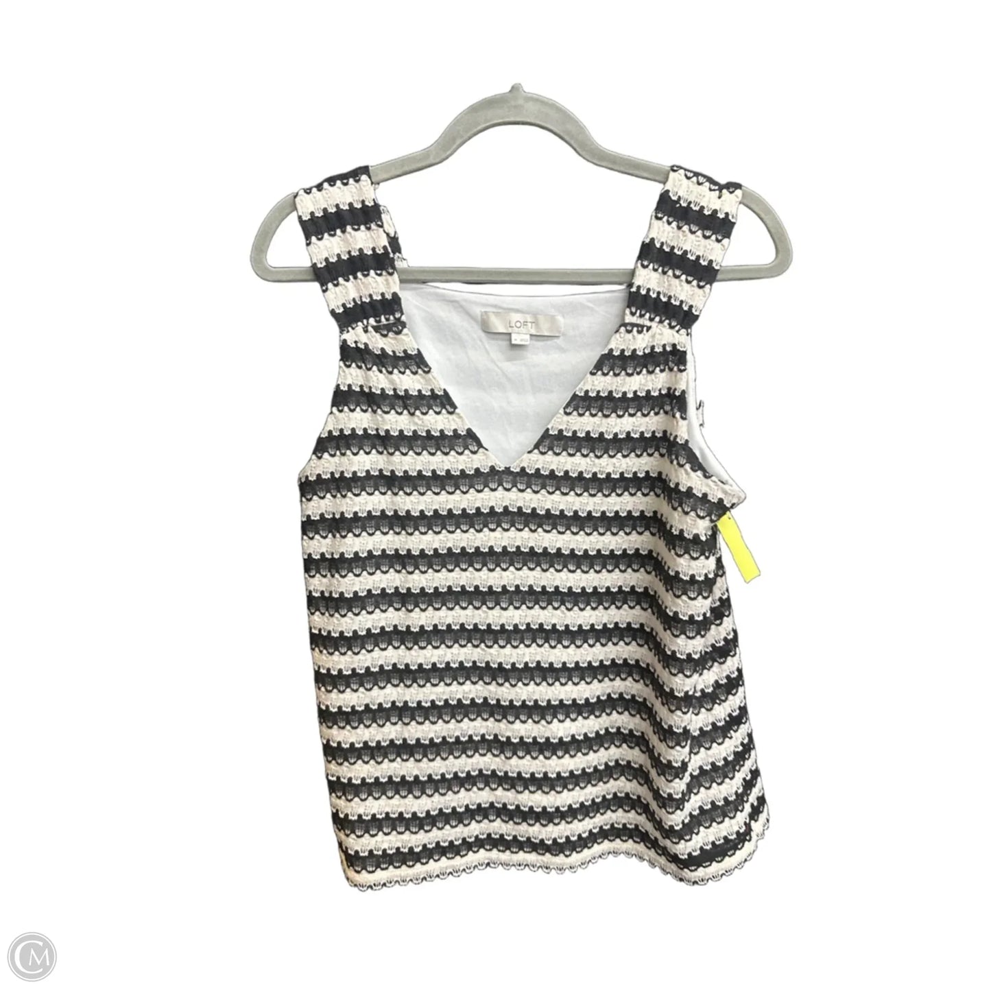 Top Sleeveless By Loft In Striped Pattern, Size: M