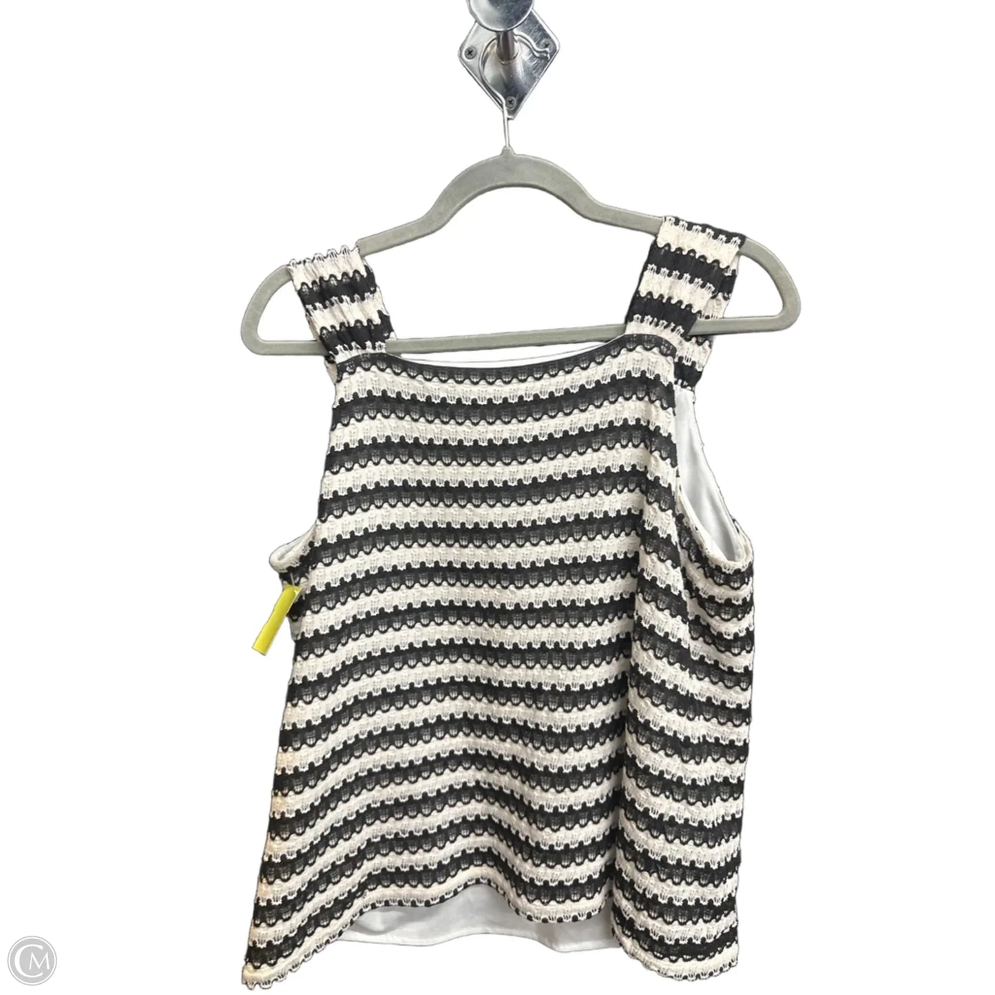 Top Sleeveless By Loft In Striped Pattern, Size: M
