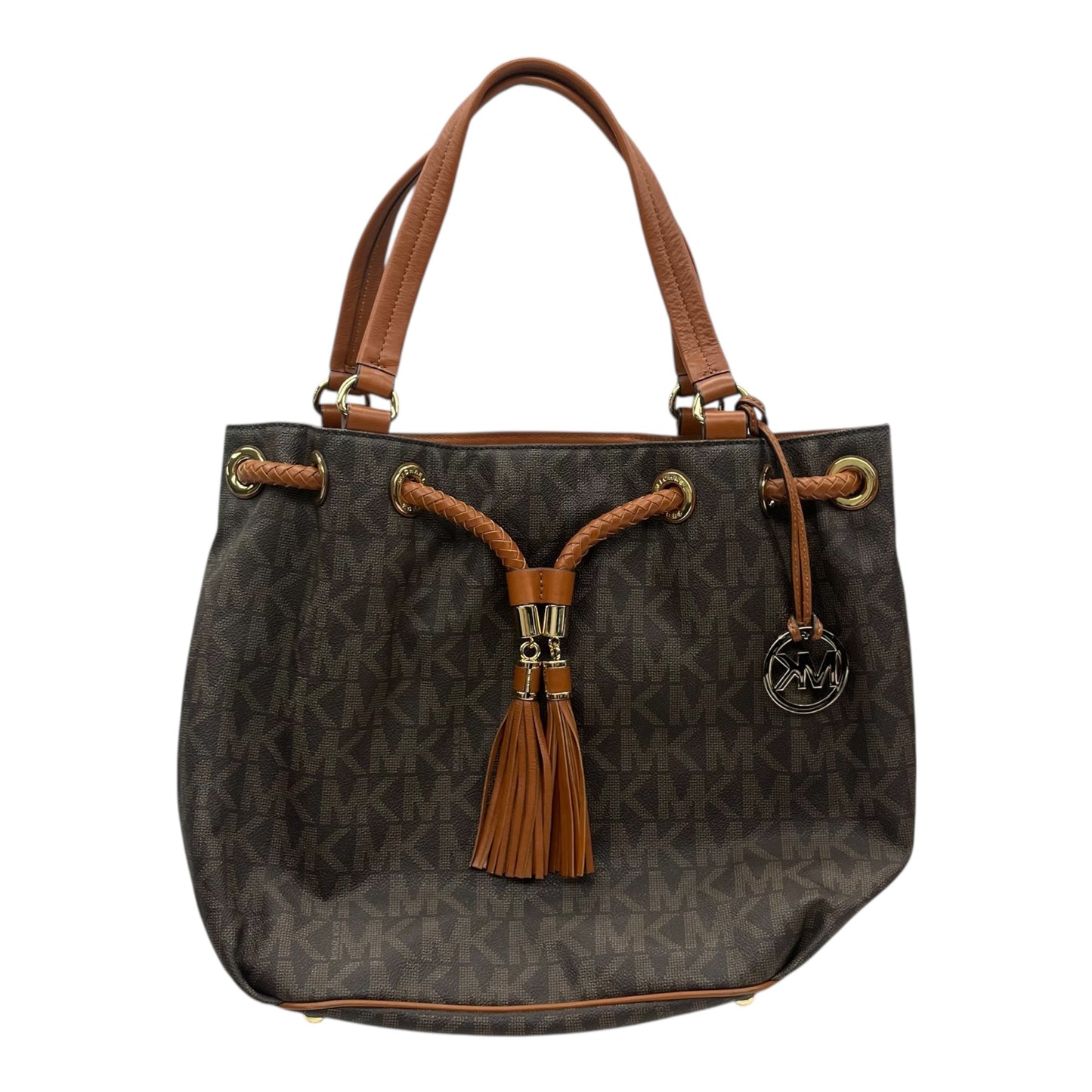 Handbag Designer By Michael Kors In Brown, Size:Large