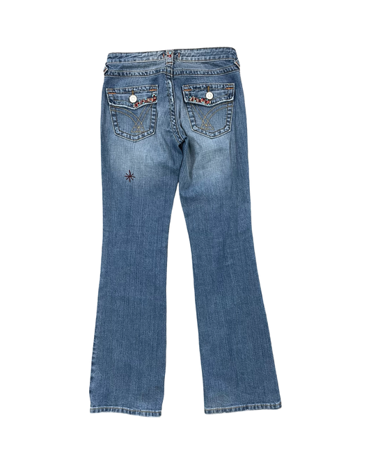 Jeans Boot Cut By Vigoss In Blue Denim, Size:6