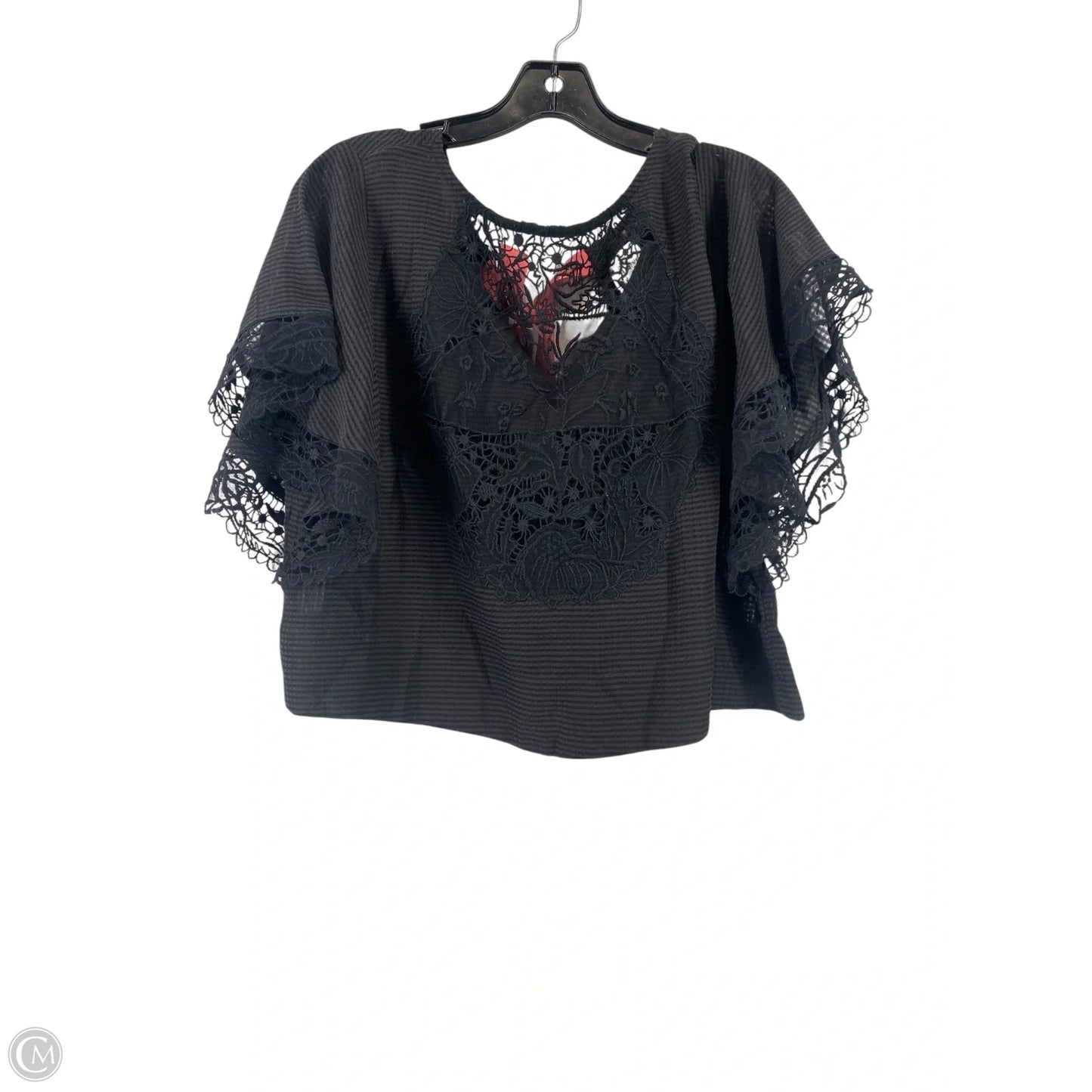 Top Short Sleeve By Maeve In Black, Size: S