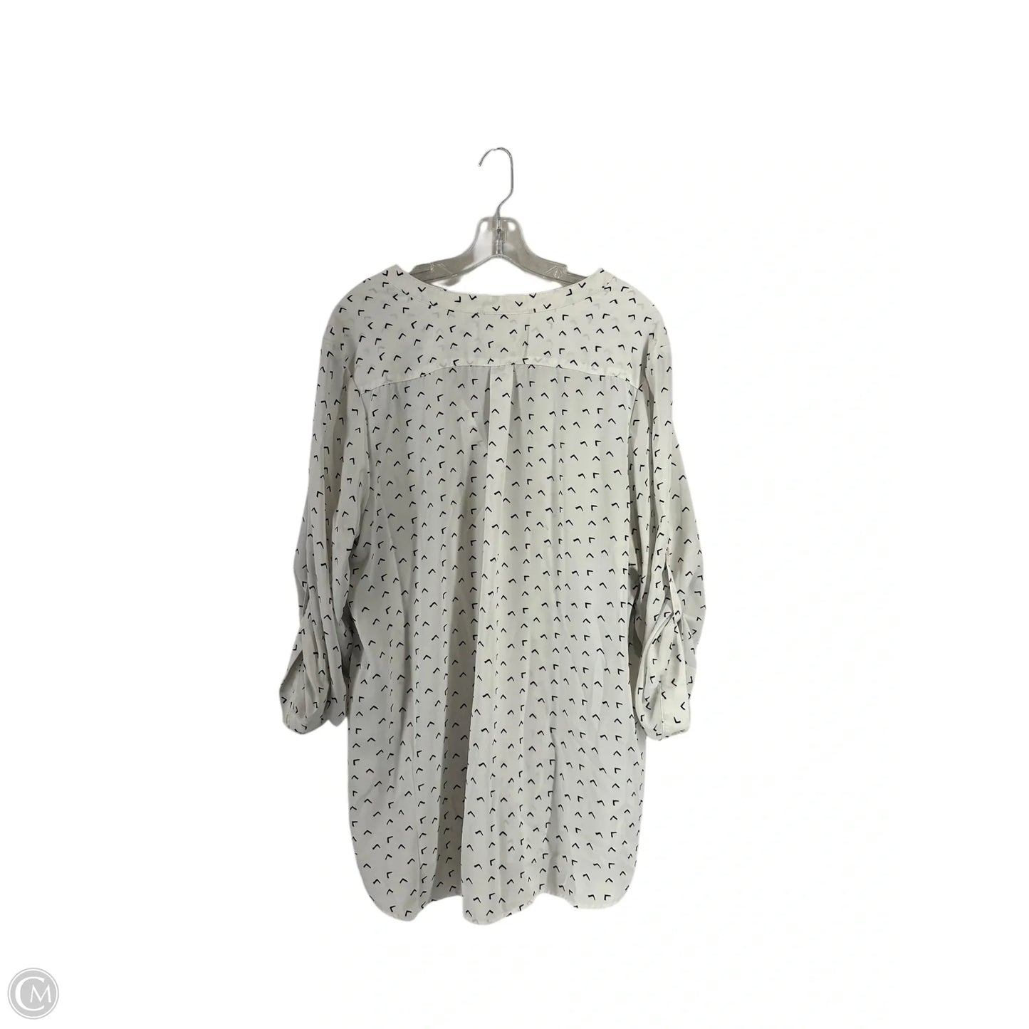 Top 3/4 Sleeve By Halogen In White, Size: Xl