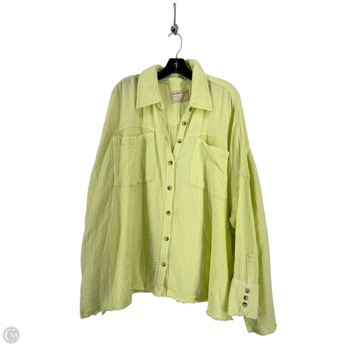 Top Long Sleeve By Free People In Yellow, Size: L