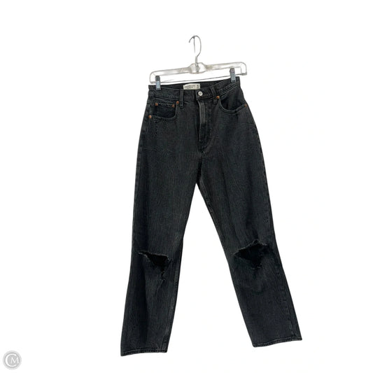 Jeans Straight By Abercrombie And Fitch In Black, Size: 4