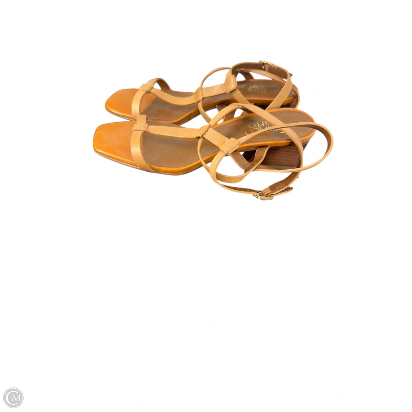 Sandals Heels Block By Franco Sarto In Brown, Size: 6