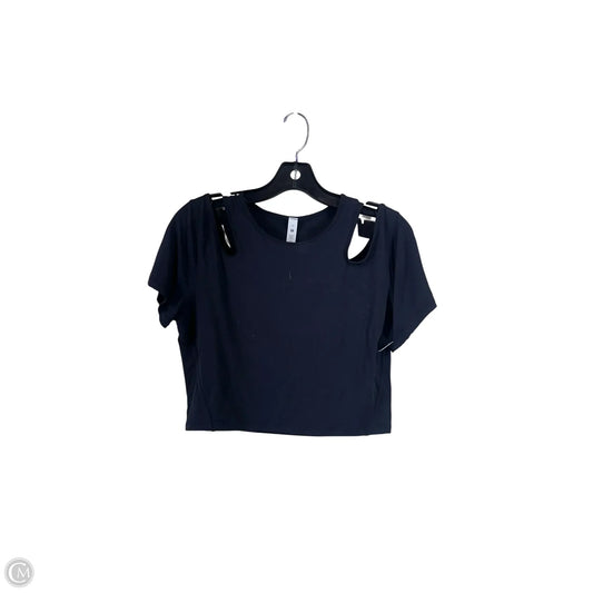 Athletic Top Short Sleeve By Lululemon In Black, Size: 10