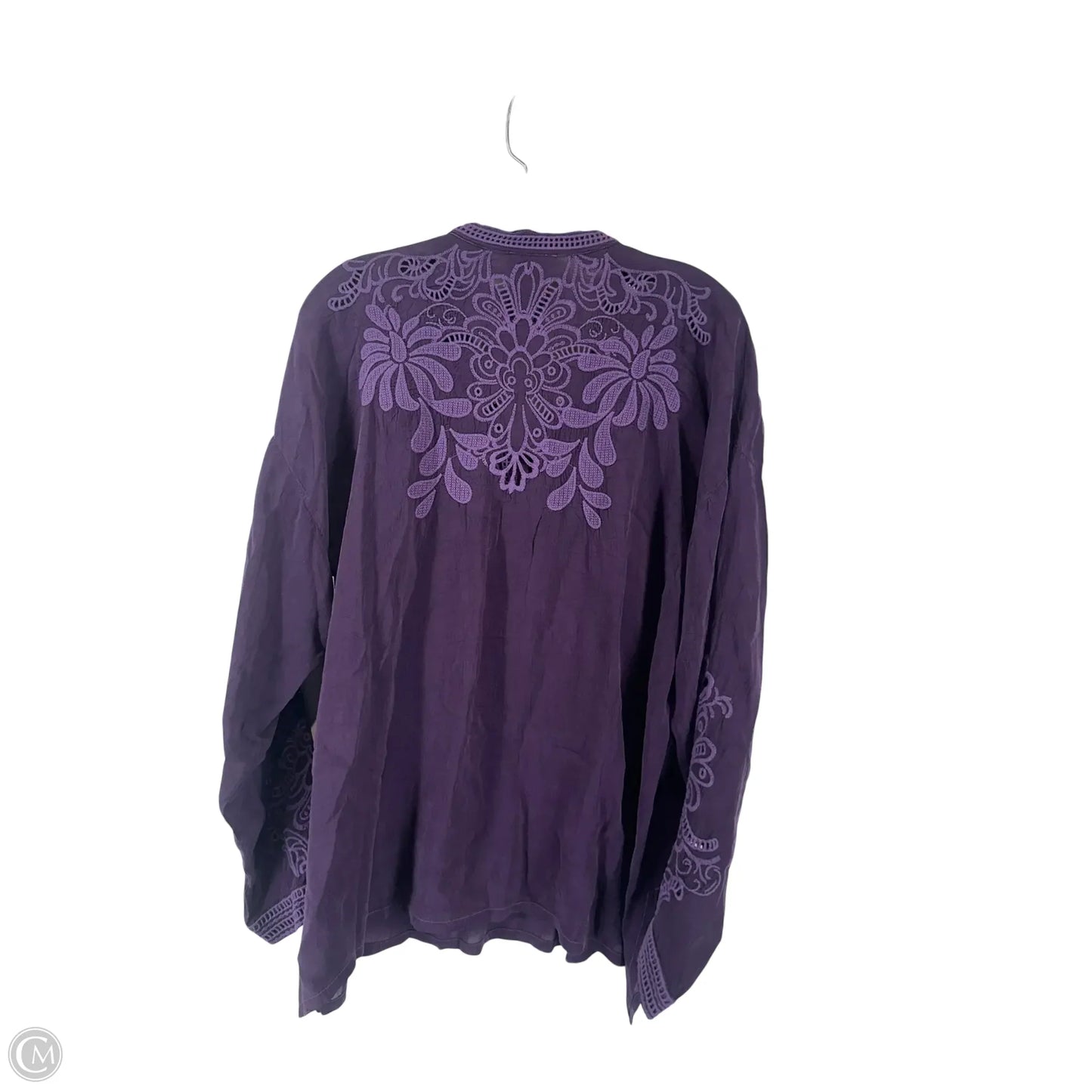 Top Long Sleeve By Johnny Was In Purple, Size: L