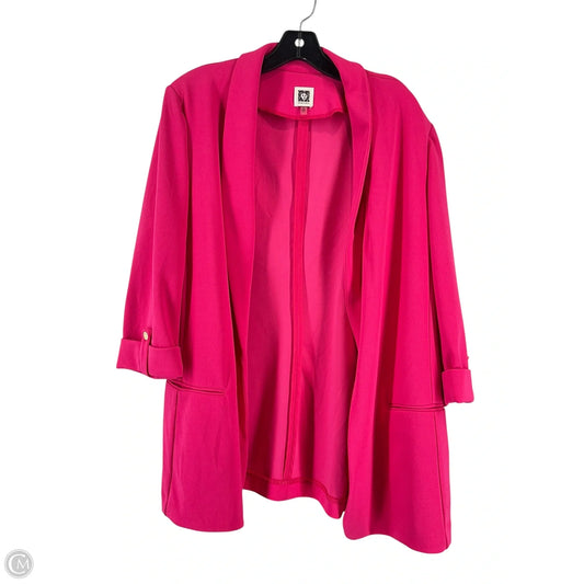 Blazer By Anne Klein In Pink, Size: Xl