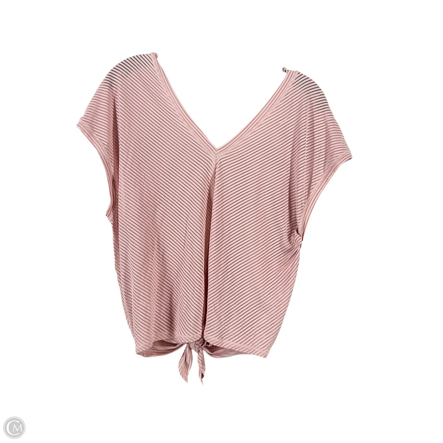 Athletic Top Short Sleeve By Lululemon In Pink, Size: 6
