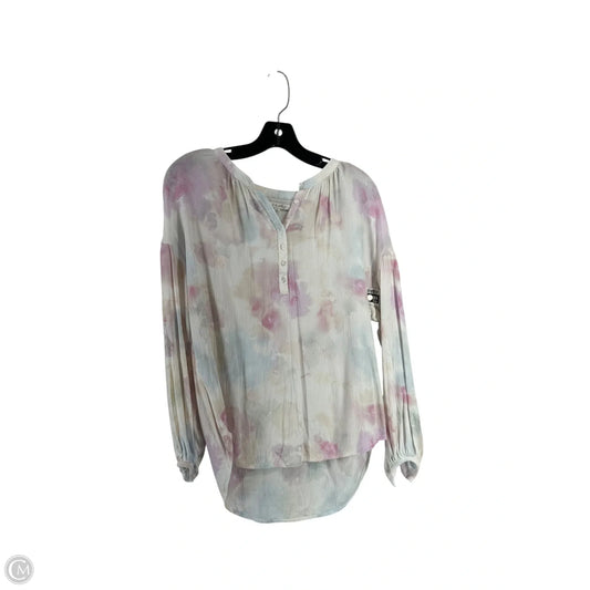 Top Long Sleeve By Z Supply In Pink & White, Size: S