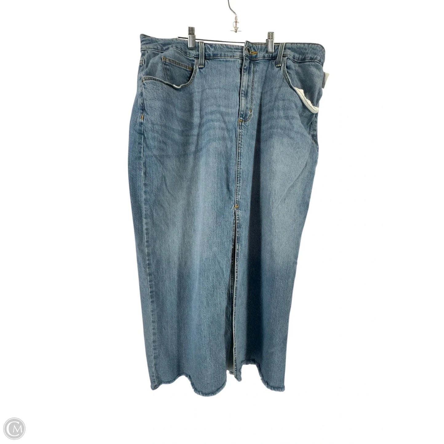 Skirt Maxi By Universal Thread In Blue Denim, Size: 20