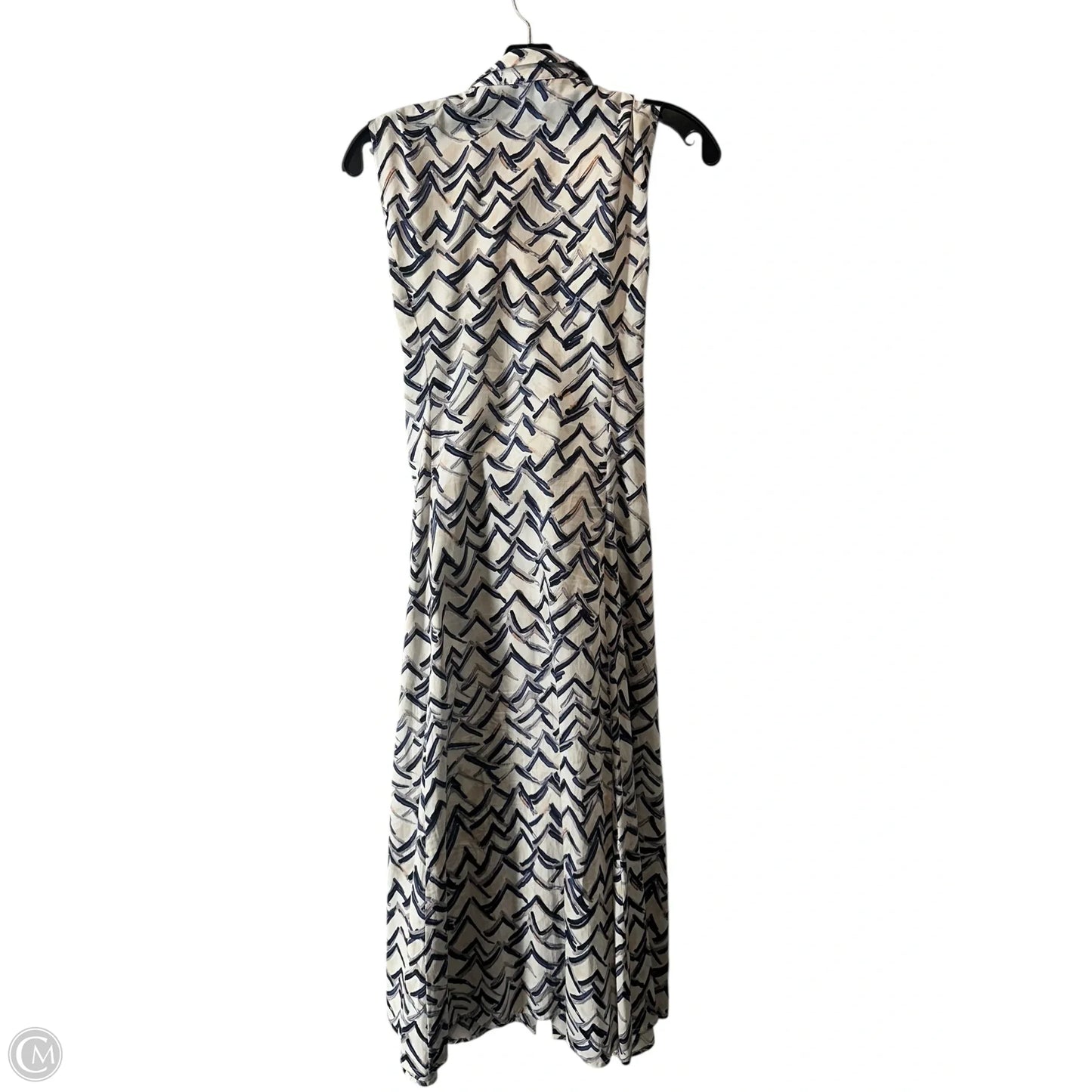 Dress Casual Midi By Nic + Zoe In Blue & White, Size: M