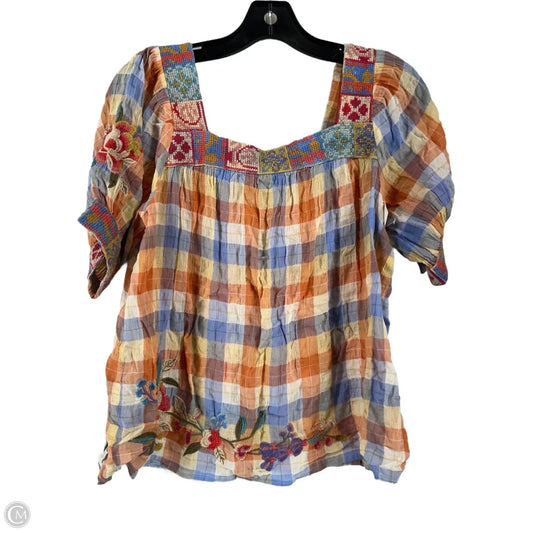 Top Short Sleeve By Johnny Was In Multi-colored, Size: Xs