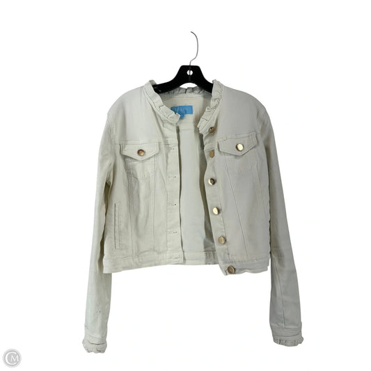 Jacket Shirt By Draper James In Cream, Size: M