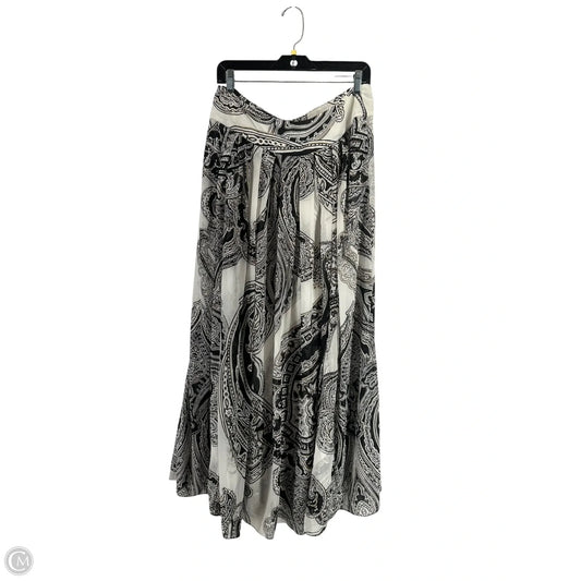 Skirt Maxi By White House Black Market In Black & Cream, Size: 12