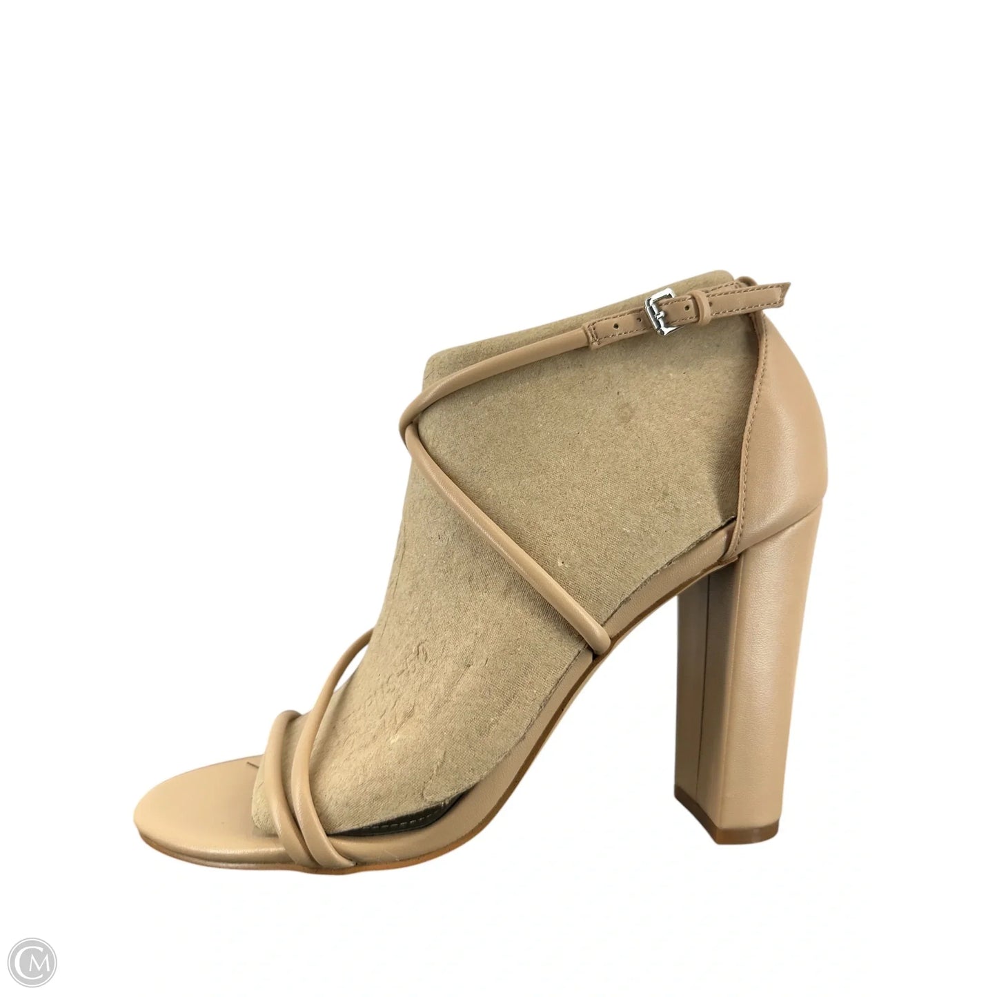 Sandals Heels Block By Nine West In Tan, Size: 11