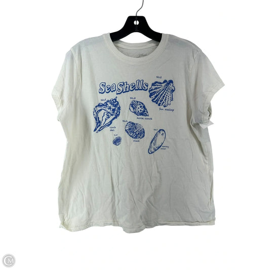 Top Short Sleeve By Universal Thread In Blue & Cream, Size: L