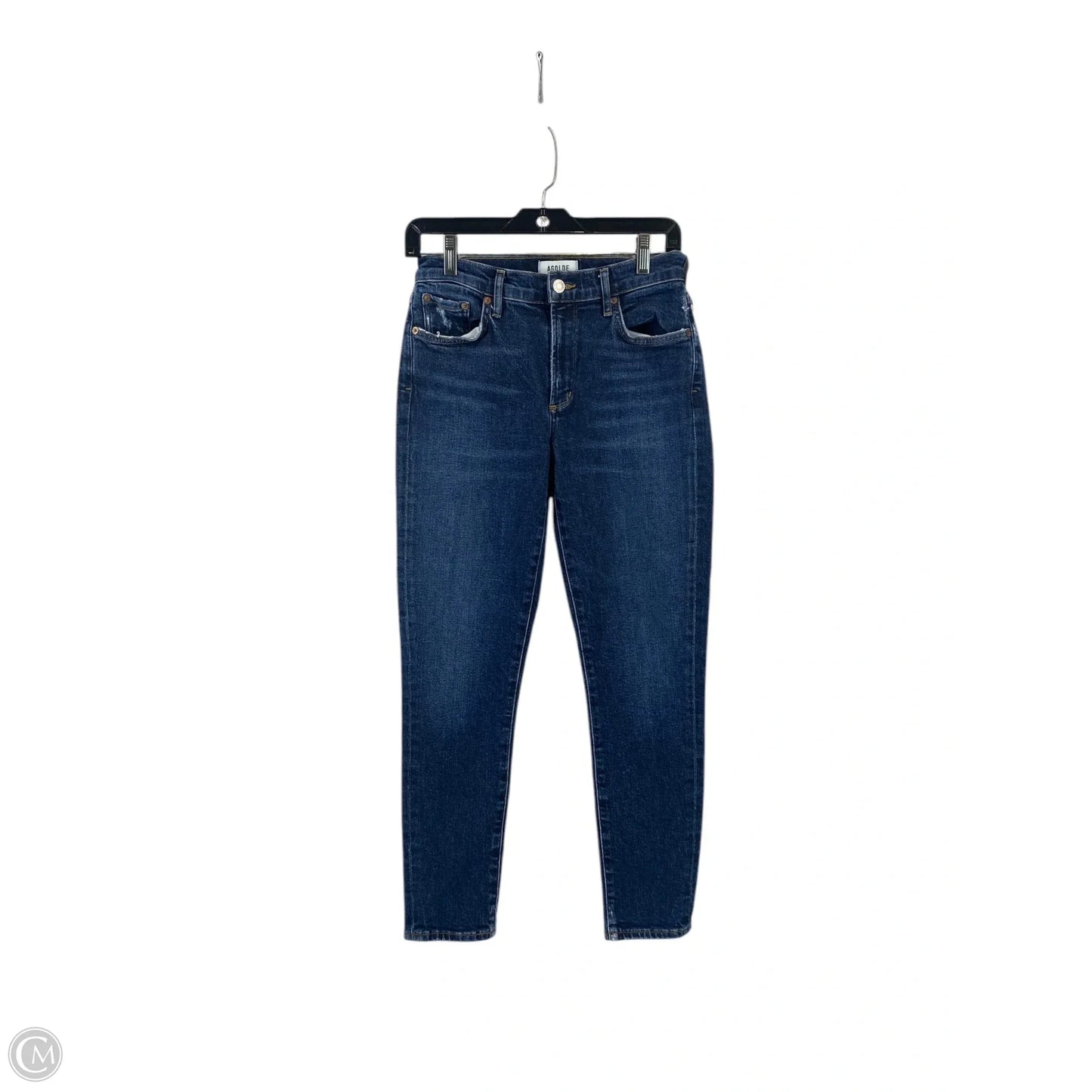 Jeans Skinny By Agolde In Blue Denim, Size: 4