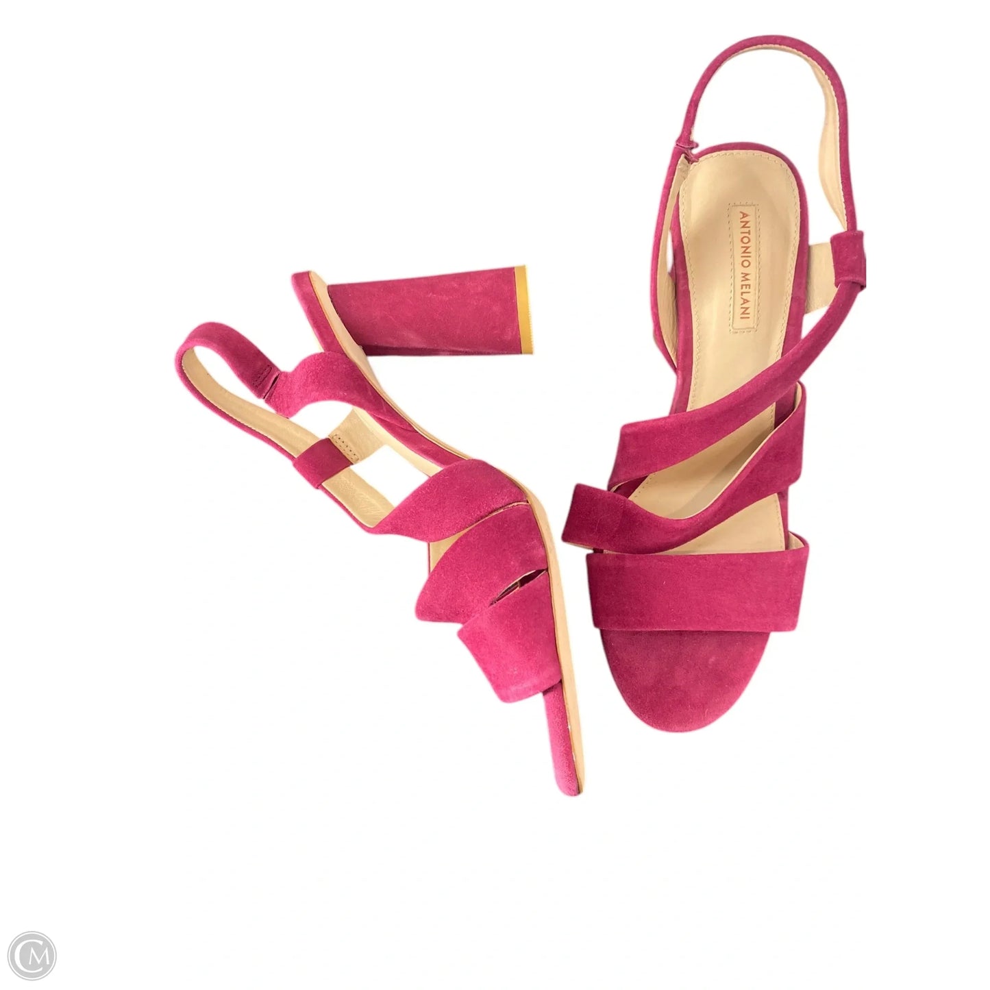 Sandals Heels Block By Antonio Melani In Maroon, Size: 9