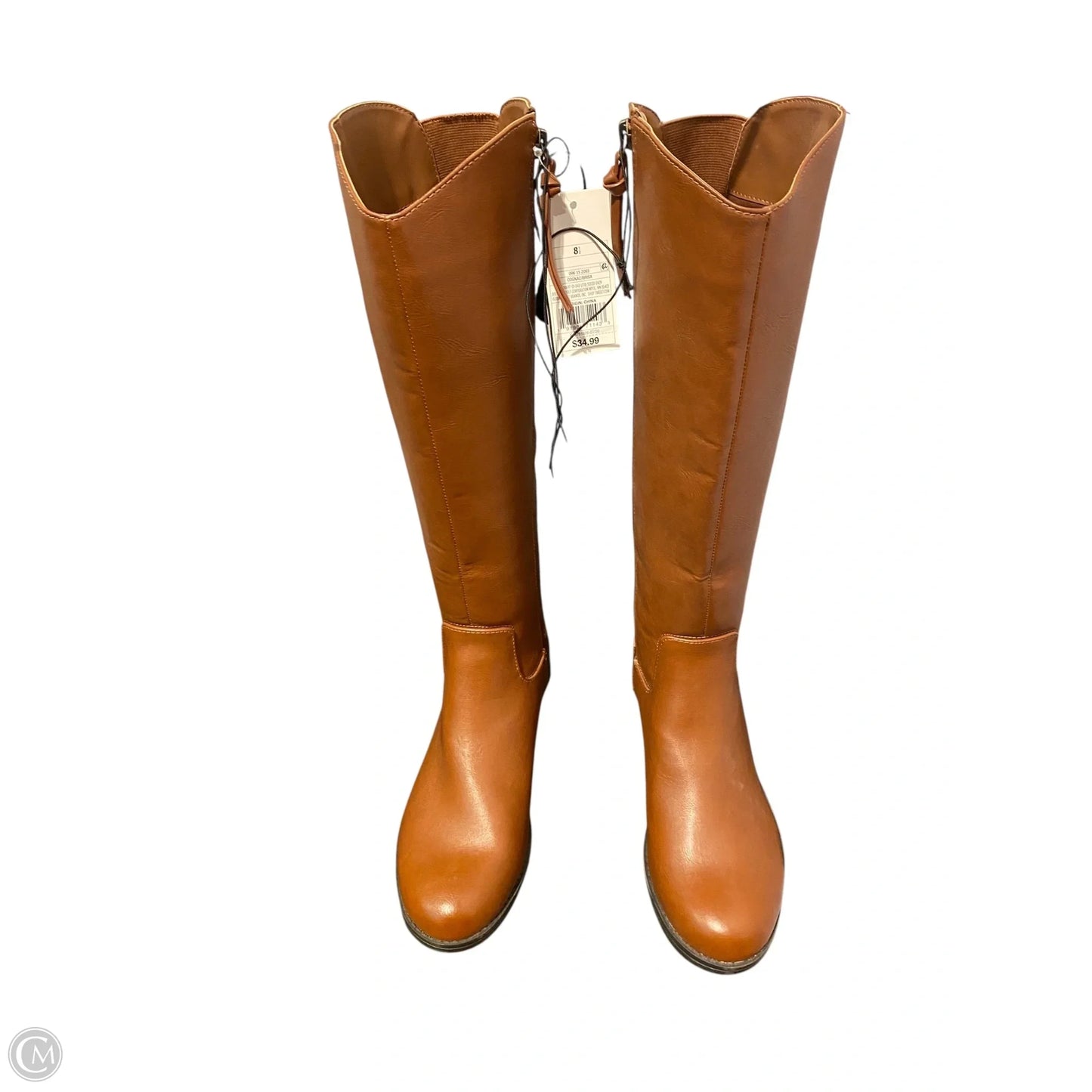 Boots Mid-calf Flats By Universal Thread In Brown, Size: 8.5