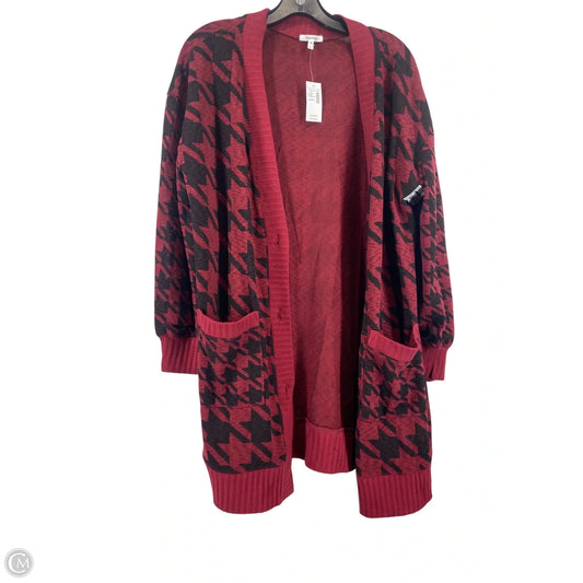 Sweater Cardigan By Maurices In Red, Size: L