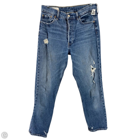 Jeans Straight By Levis In Blue Denim, Size: 8