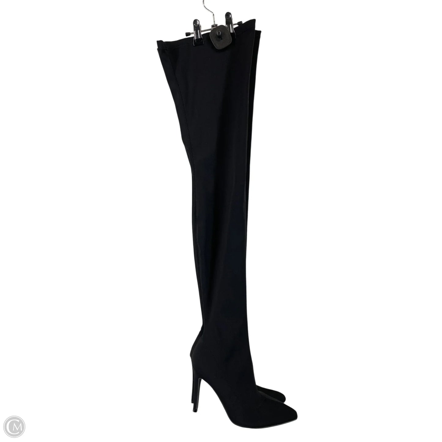 Boots Over-the-knee Heels By Fashion Nova In Black, Size: 6