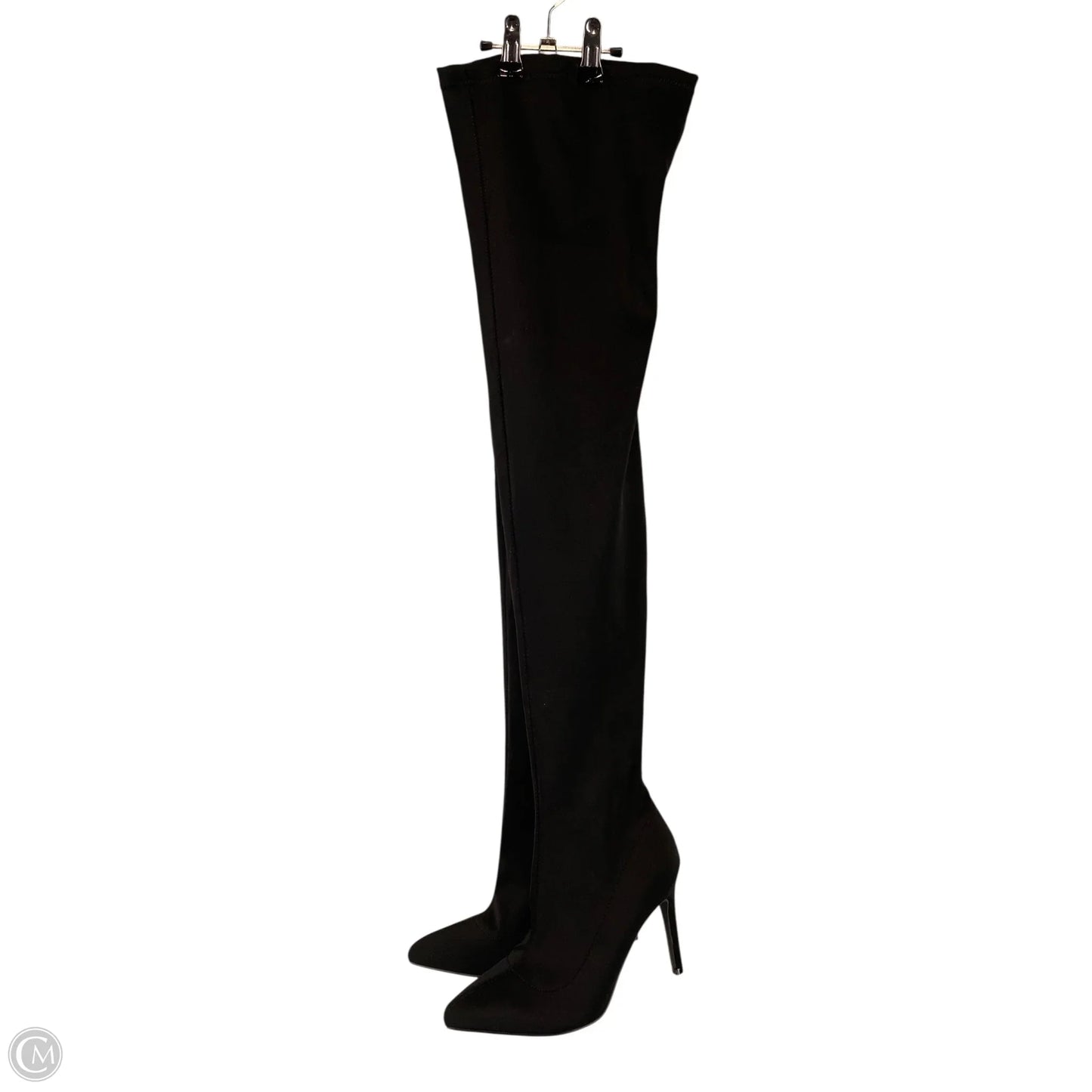 Boots Over-the-knee Heels By Fashion Nova In Black, Size: 6